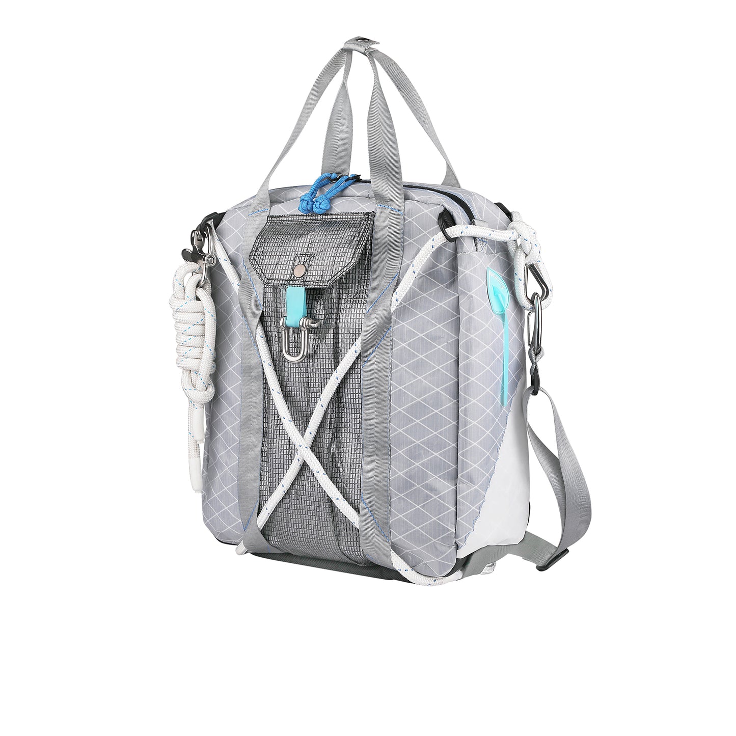 Designer silver and grey handbag