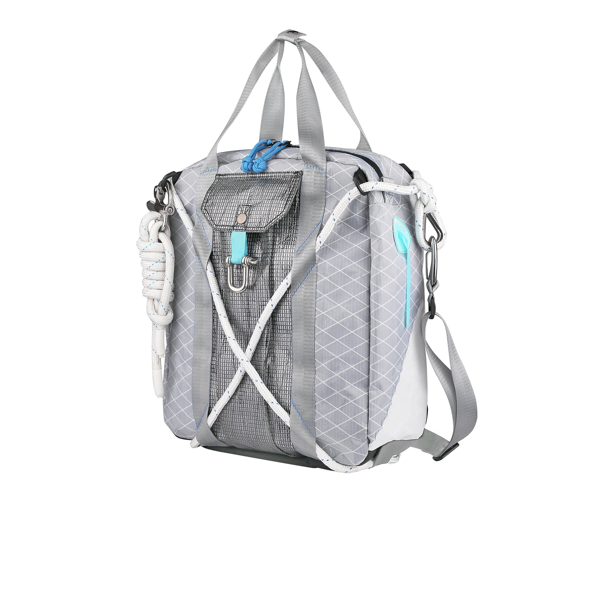 Designer silver and grey handbag