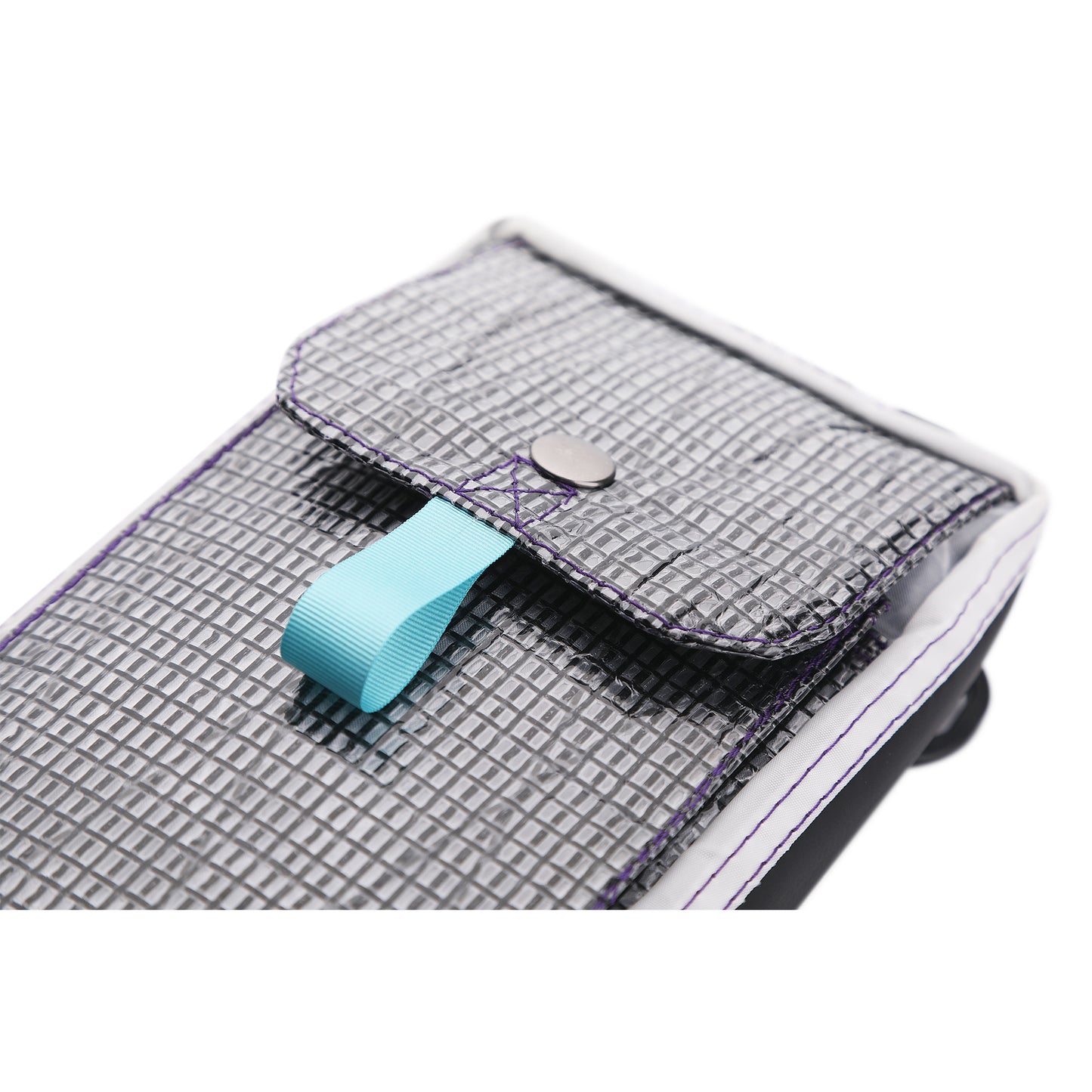 Phone crossbody zipper little bag with pocket and Wide belt - zoomed photo of pocket