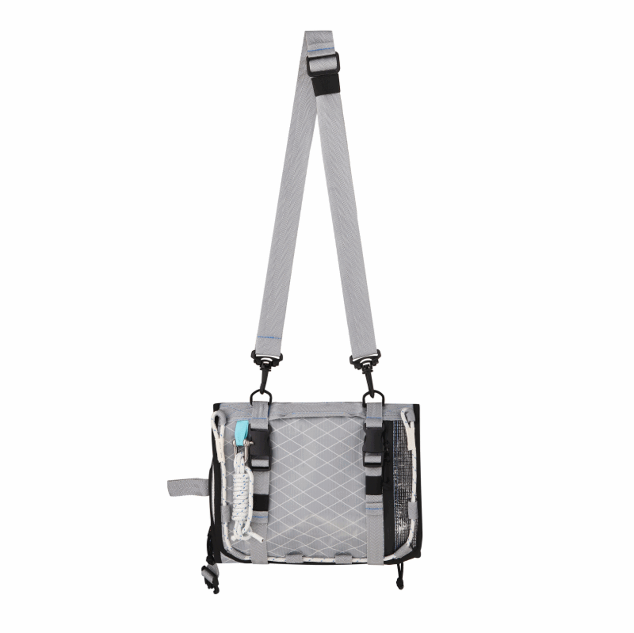 Travel toiletry bag with nested pouch, wide removable belt, pocket from REwind