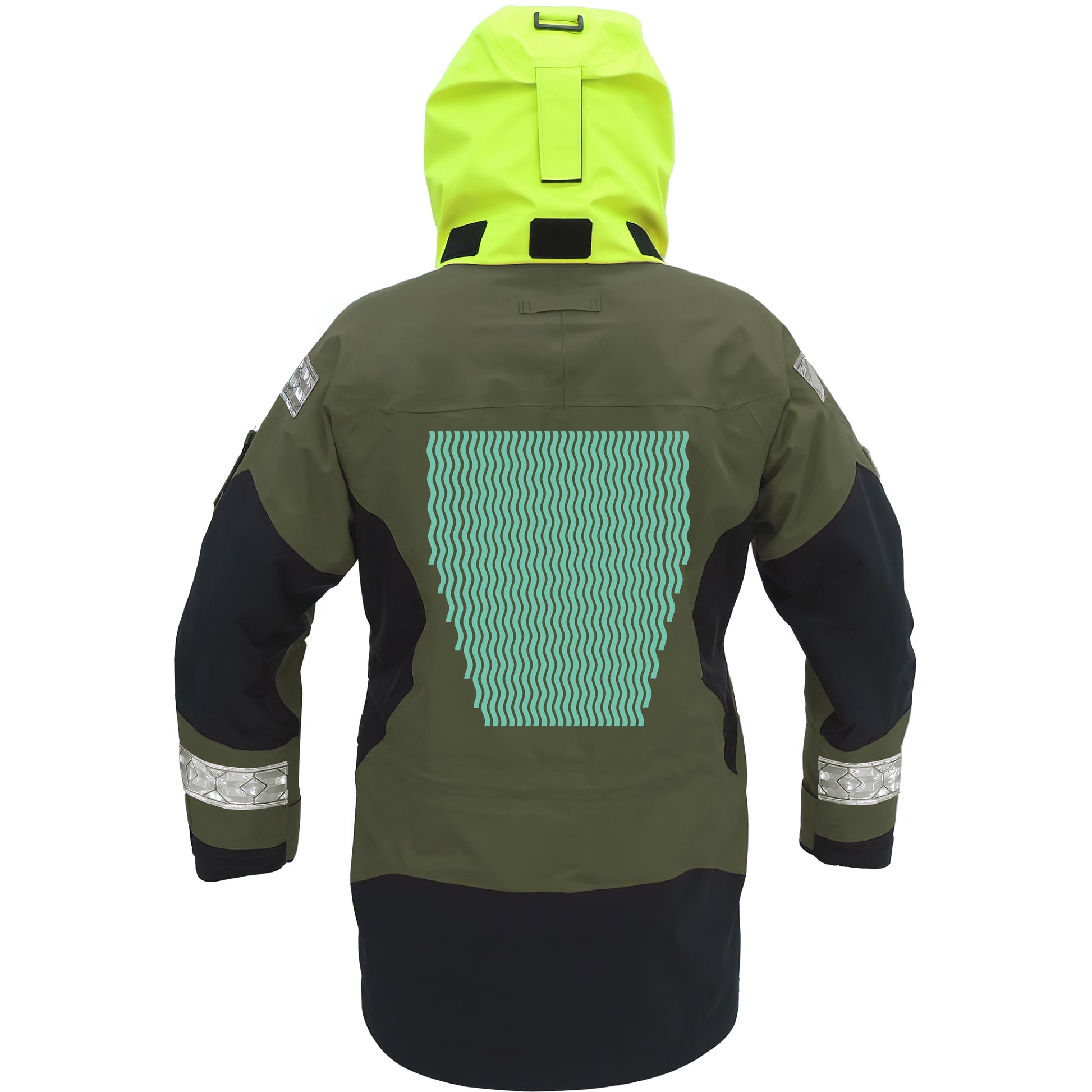 Waterproof sailing jacket - Offshore Yacht Jacket from REwind. Back view