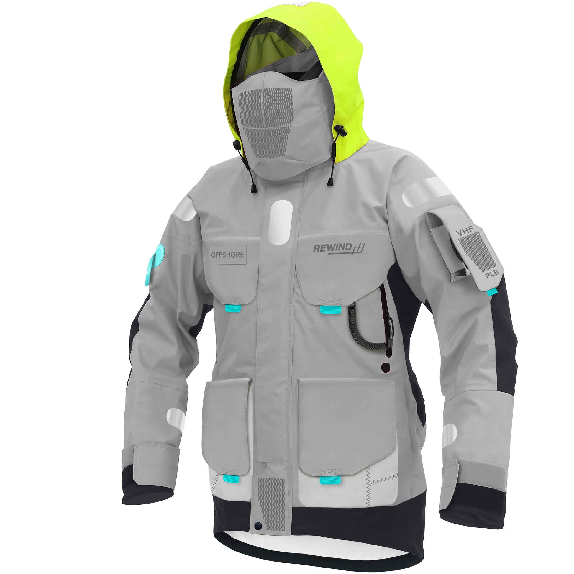 Offshore Yacht Jacket GRAY - sailing ocean jacket. Outfit yacht clothes from Ukrainian brand REwind
