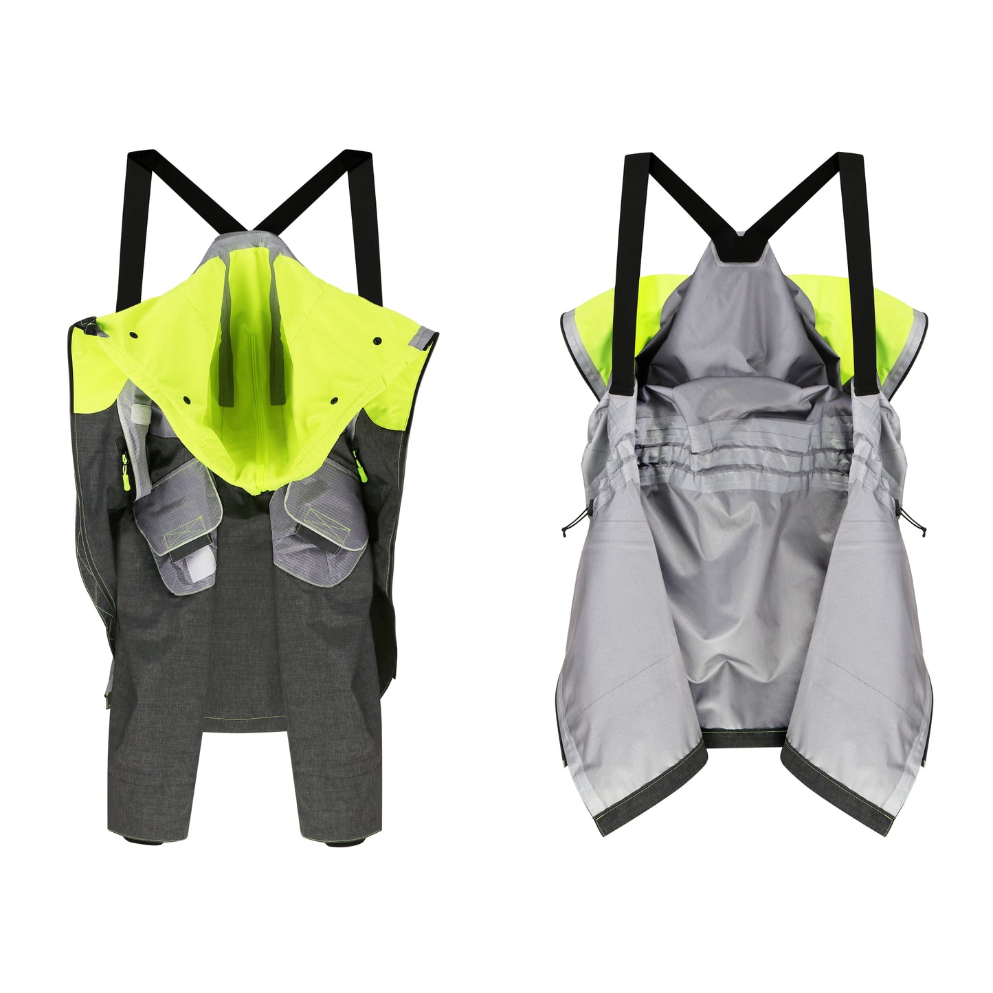 Black waterproof rains overcoat for men & women