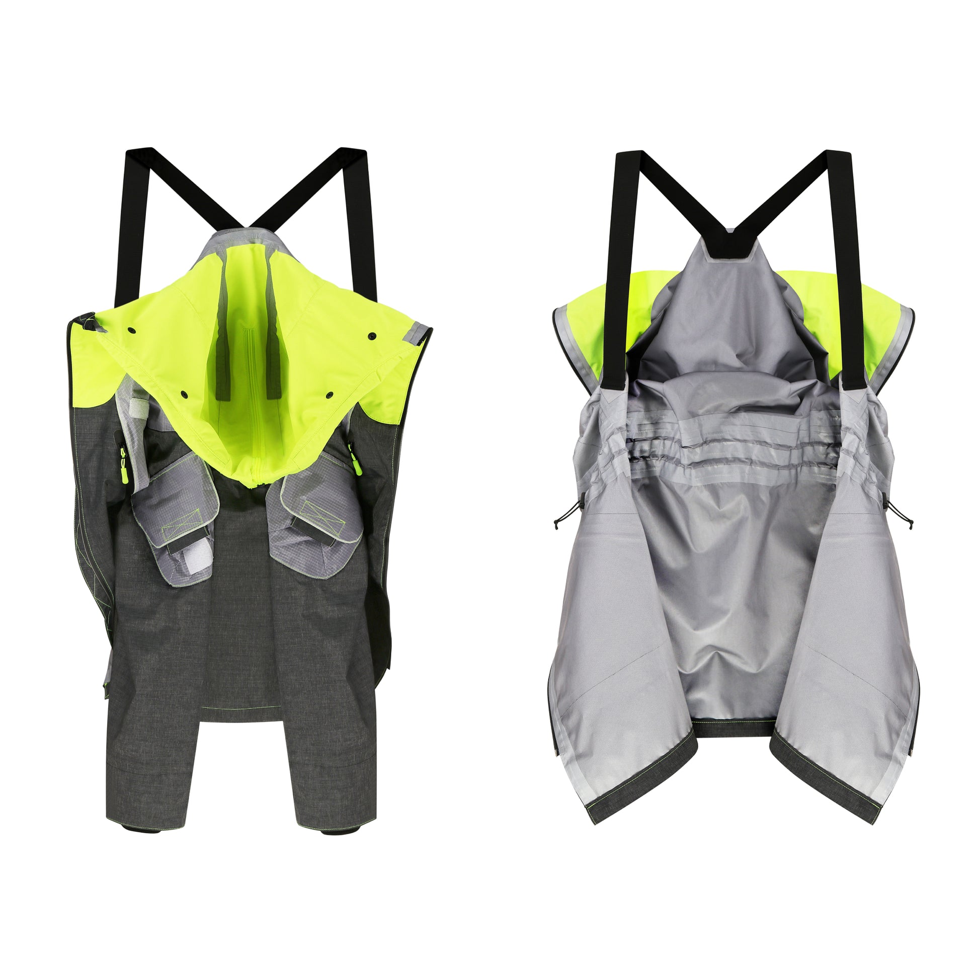 Black waterproof rains overcoat for men & women