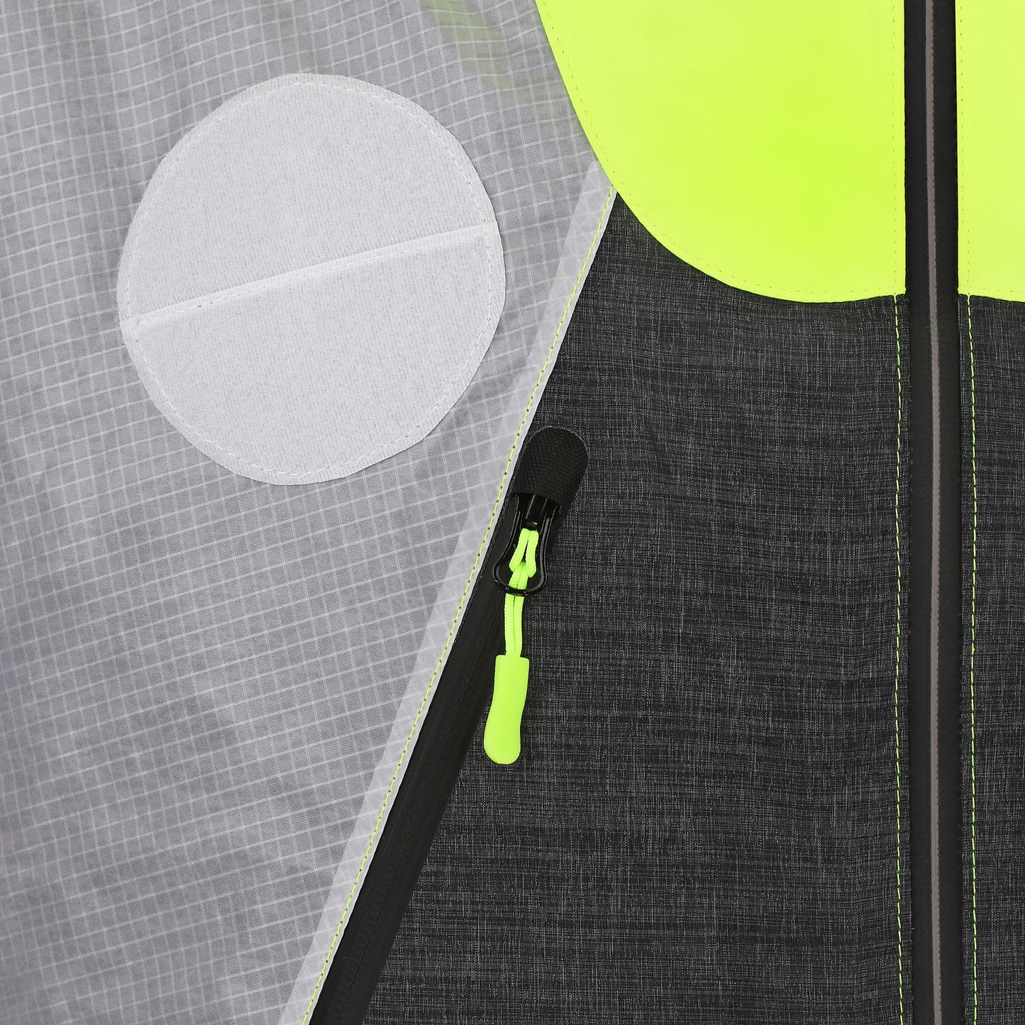 Zipped pocket on raincoat