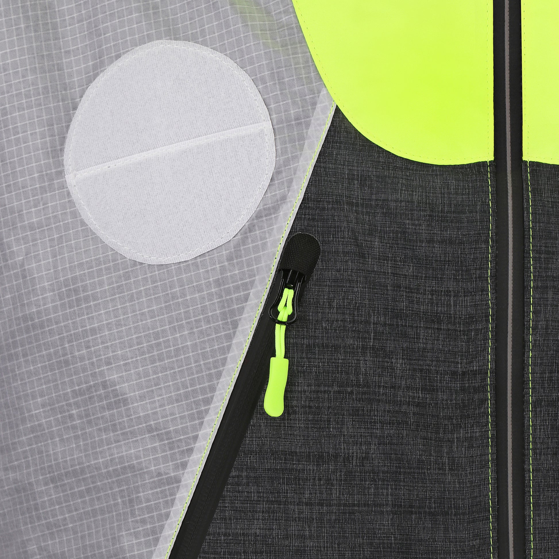 Zipped pocket on raincoat