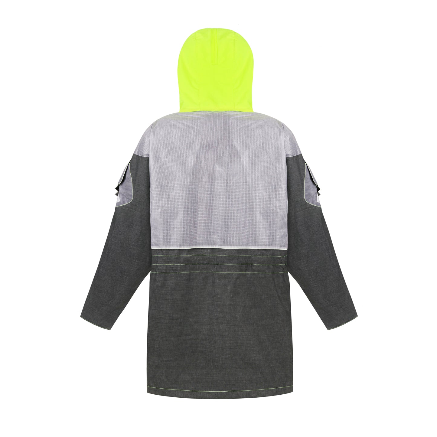 REwind waterproof and windproof raincoat, back view