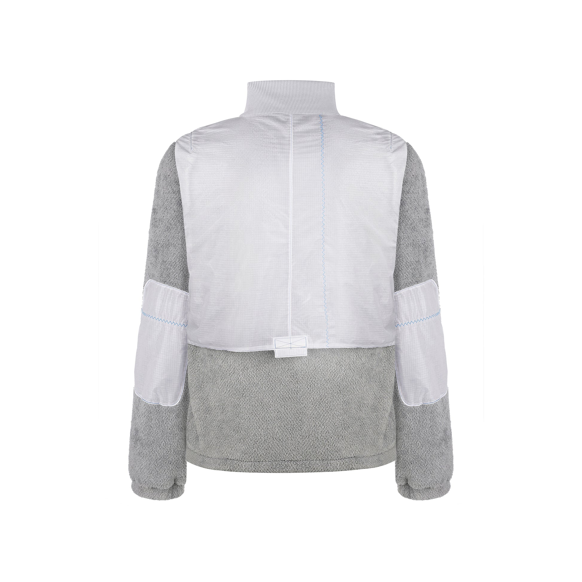 White&grey windproof fleece jacket