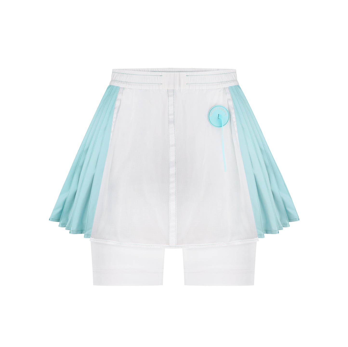 White and blue mini skirt shorts from Ukrainian manufacturer brand REwind