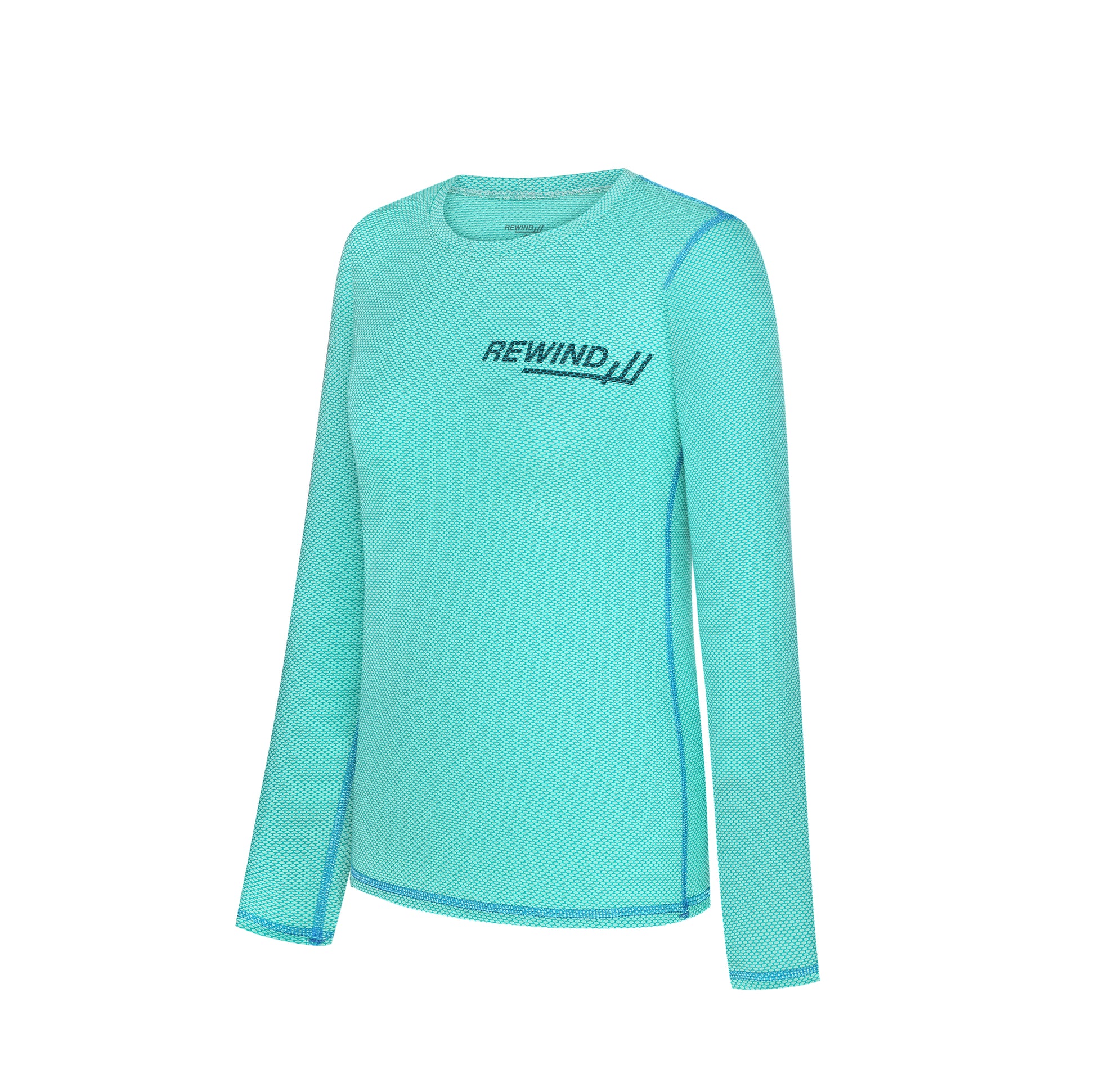 Green/blue cooling women's shirt with long sleeves from Ukrainian brand REwind