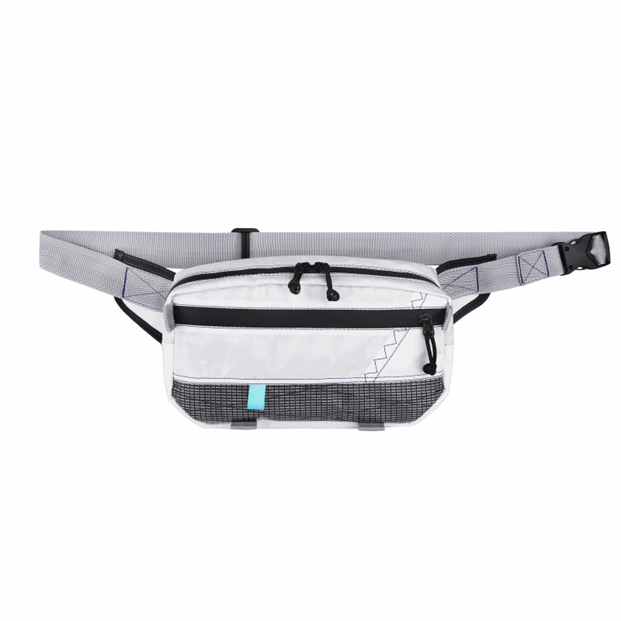 Silver, grey and tiffany colour hips belt bag for man and woman from REwind, Ukraine
