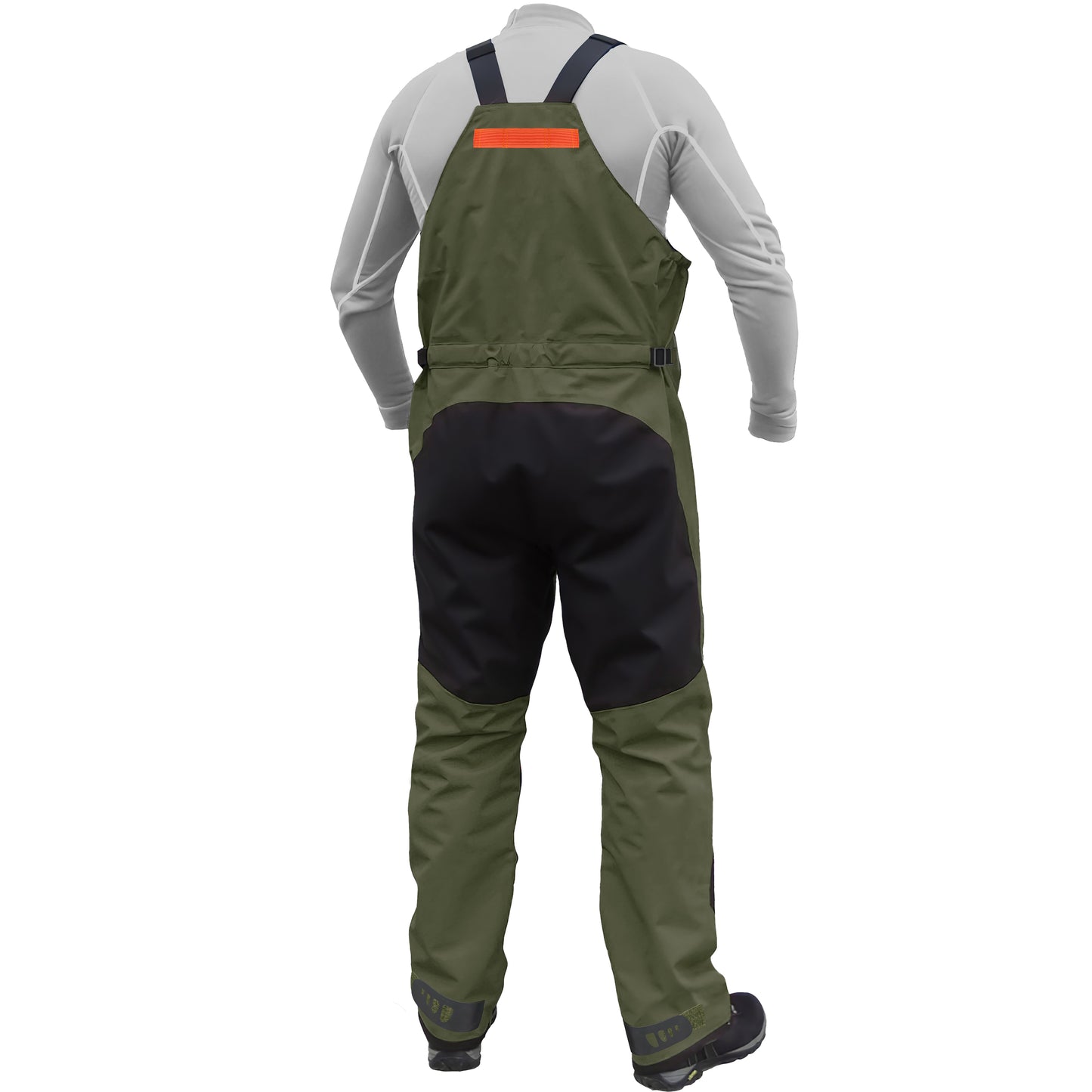 Waterproof Sailing overall/trousers for sail racing and offshore. Back view