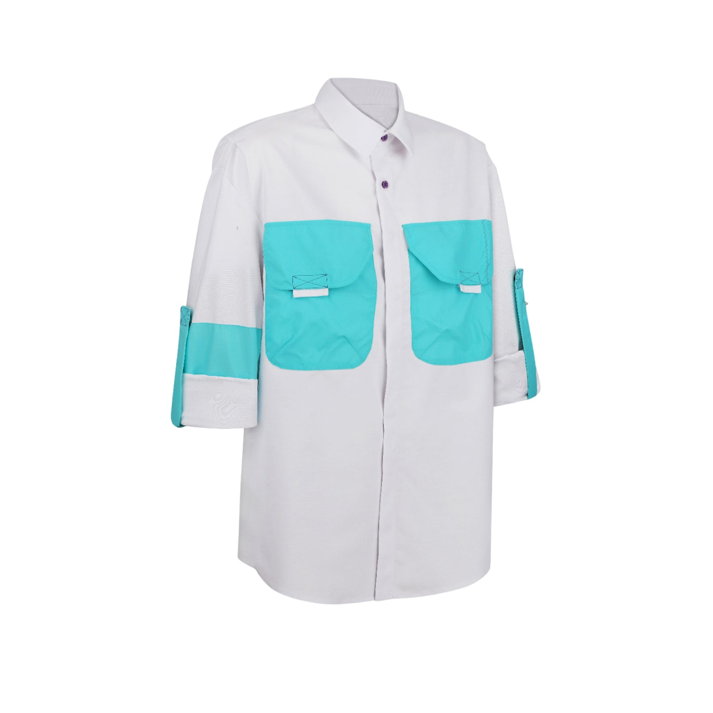 Long & short sleeves stylish cargo shirt with double pocket & collar